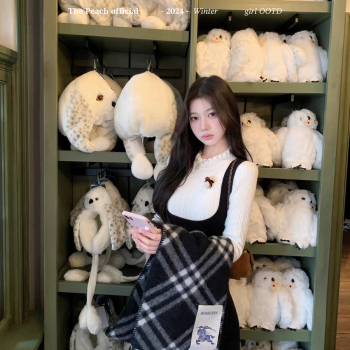 thepeachofficial【12/1 20点 上新折扣】黑白奥丁法式针织套装