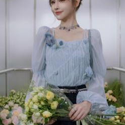 吞吞TUNT春秋【小花仙】玫瑰仙女梦 梦幻流光立体花卉小衫